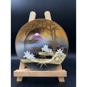 SHOFU Japan Plate Gold Leaf Bamboo 7.5”